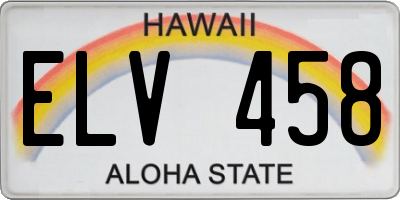 HI license plate ELV458