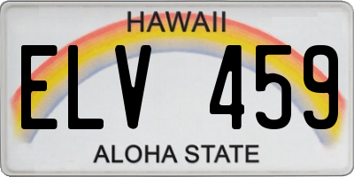 HI license plate ELV459