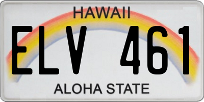 HI license plate ELV461