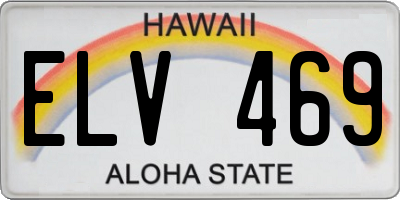 HI license plate ELV469