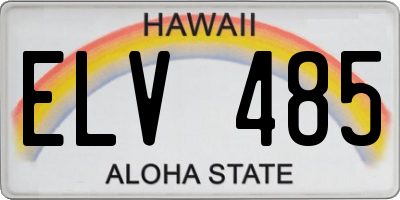 HI license plate ELV485