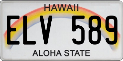 HI license plate ELV589