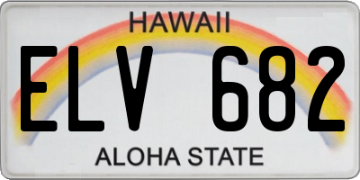 HI license plate ELV682