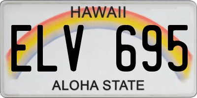 HI license plate ELV695