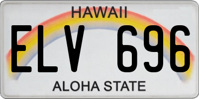 HI license plate ELV696