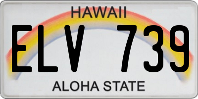 HI license plate ELV739