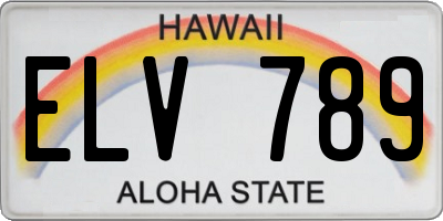HI license plate ELV789