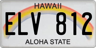 HI license plate ELV812