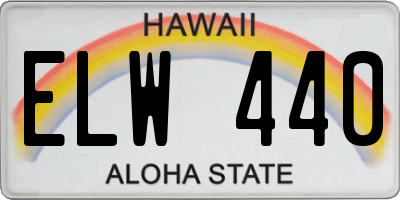 HI license plate ELW440