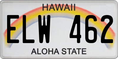 HI license plate ELW462