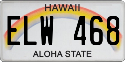 HI license plate ELW468