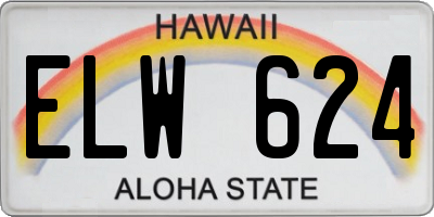 HI license plate ELW624