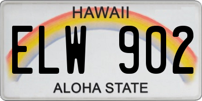 HI license plate ELW902