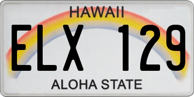 HI license plate ELX129