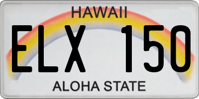 HI license plate ELX150