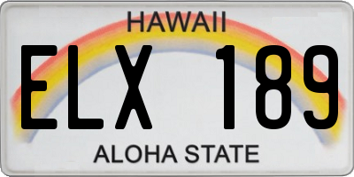 HI license plate ELX189