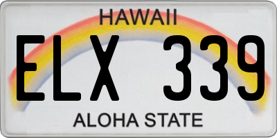 HI license plate ELX339