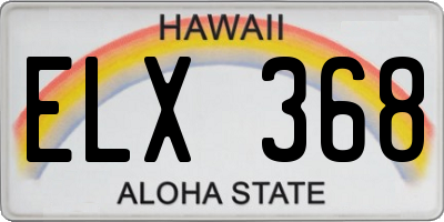 HI license plate ELX368