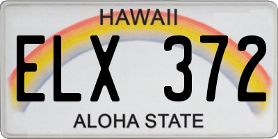 HI license plate ELX372