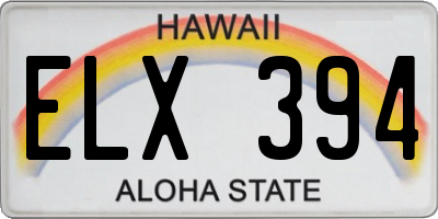 HI license plate ELX394