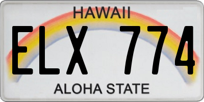 HI license plate ELX774