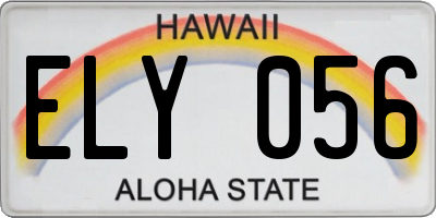 HI license plate ELY056