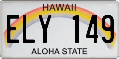 HI license plate ELY149