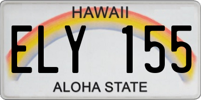 HI license plate ELY155