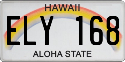 HI license plate ELY168