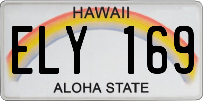 HI license plate ELY169
