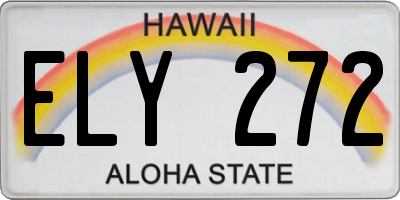 HI license plate ELY272