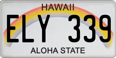 HI license plate ELY339