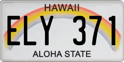 HI license plate ELY371