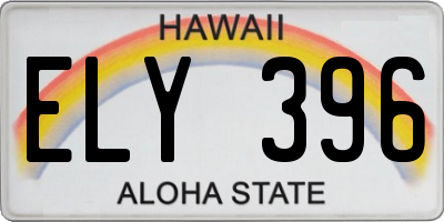 HI license plate ELY396