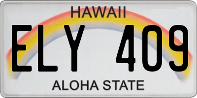 HI license plate ELY409