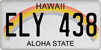 HI license plate ELY438