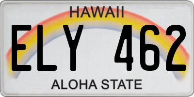 HI license plate ELY462