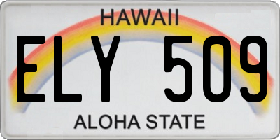 HI license plate ELY509