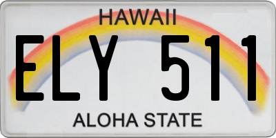HI license plate ELY511