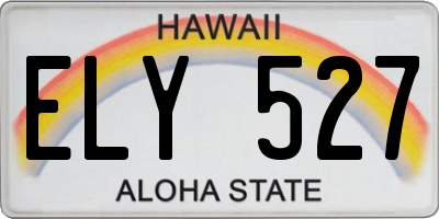 HI license plate ELY527