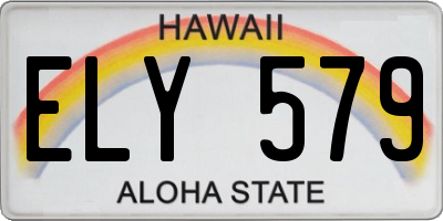 HI license plate ELY579