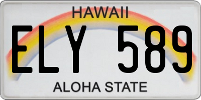 HI license plate ELY589