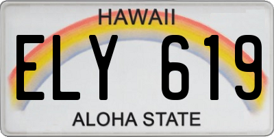HI license plate ELY619