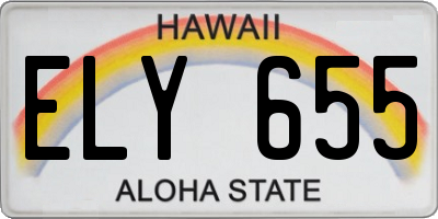 HI license plate ELY655