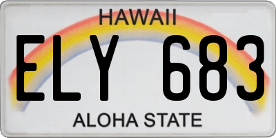 HI license plate ELY683