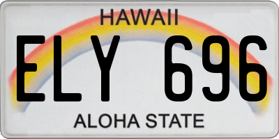 HI license plate ELY696