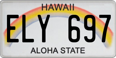 HI license plate ELY697
