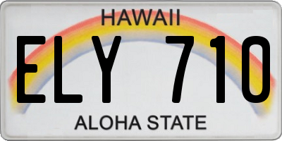 HI license plate ELY710