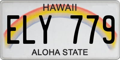 HI license plate ELY779