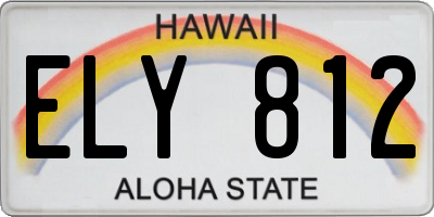 HI license plate ELY812